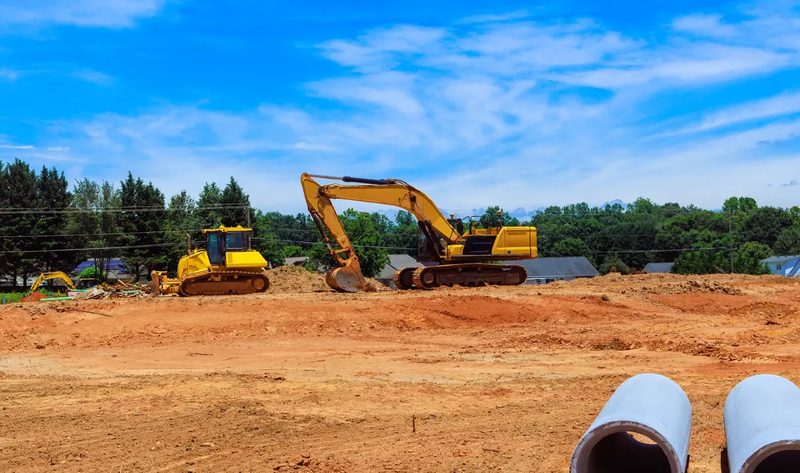 Site grading and earthwork in progress